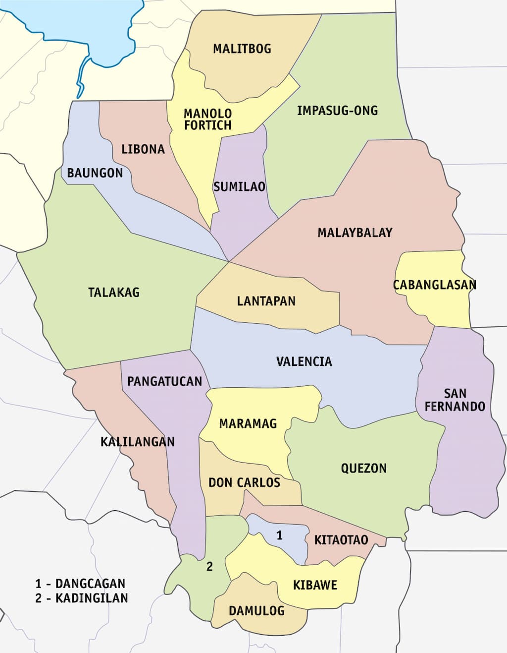 Bukidnon Map 