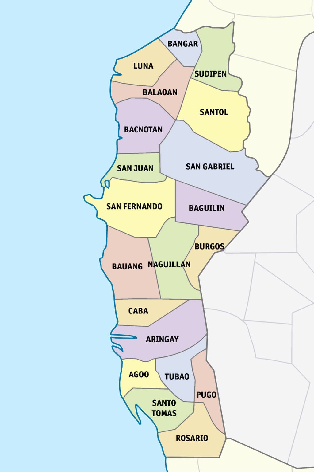 La Union Map 